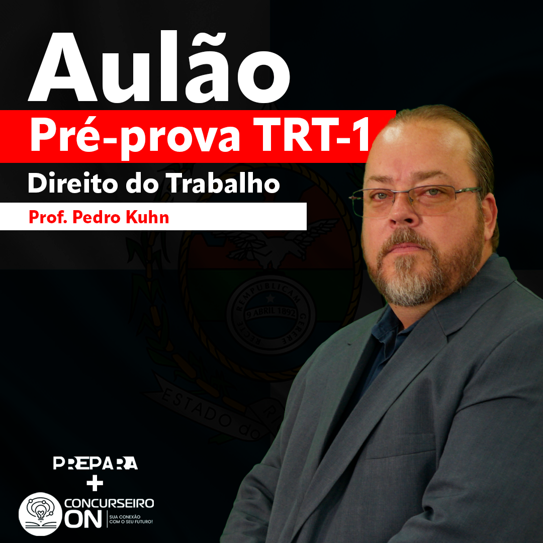 Logo TRT-1 Aulão Pré-prova de Direito do Trabalho e Processo do Trabalho