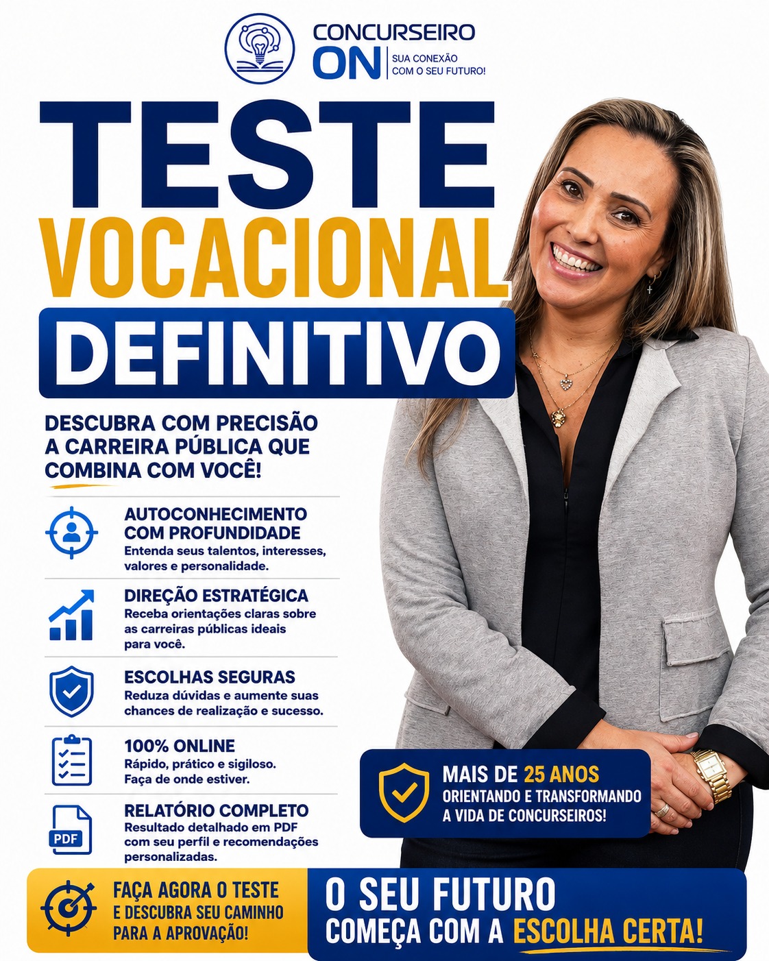 O primeiro teste vocacional exclusivo para concurseiros do Brasil